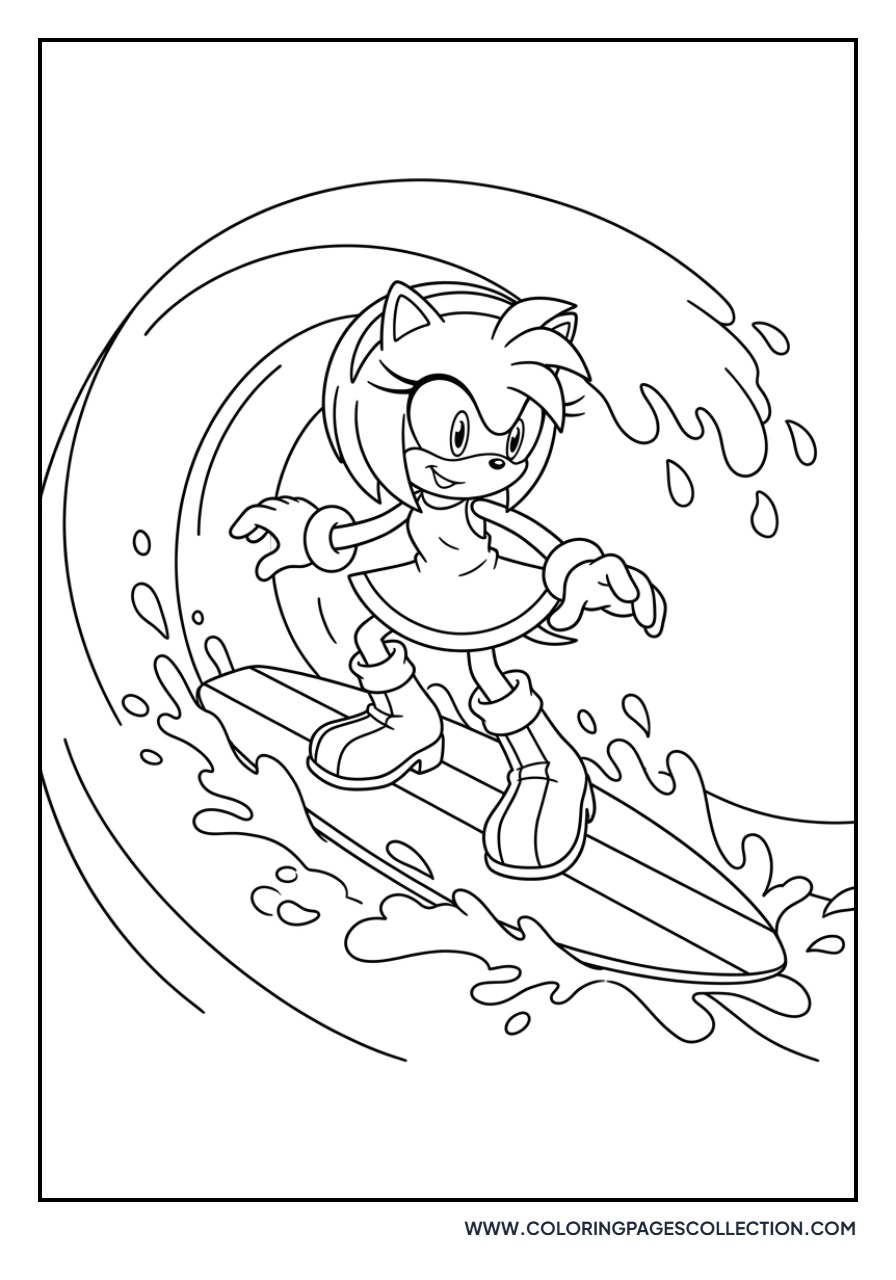 Amy Rose Surfing