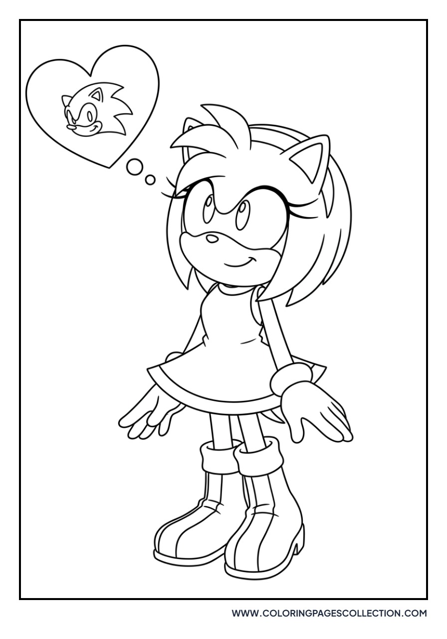 Amy Rose Thinking of Sonic