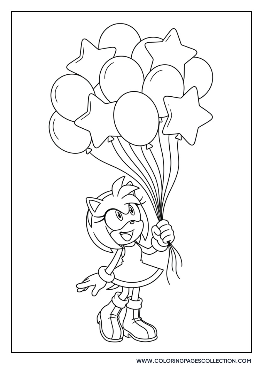 Amy Rose with Balloons