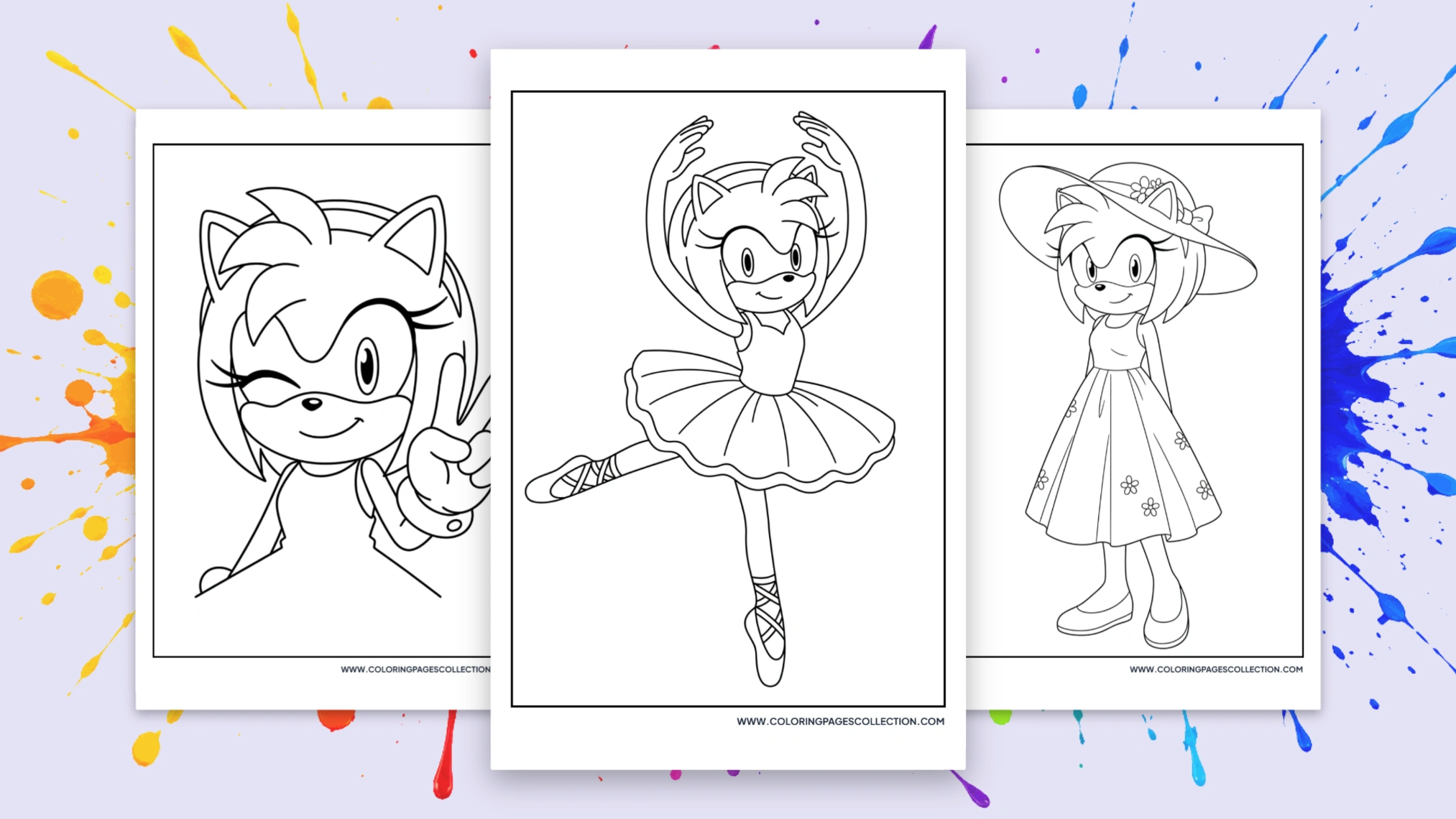 80+ Free Printable Amy Rose Coloring Pages