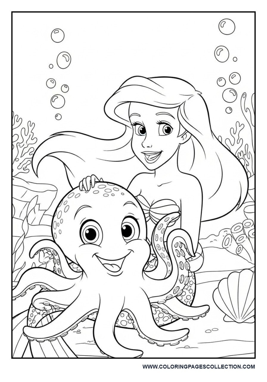 Ariel and the Friendly Octopus