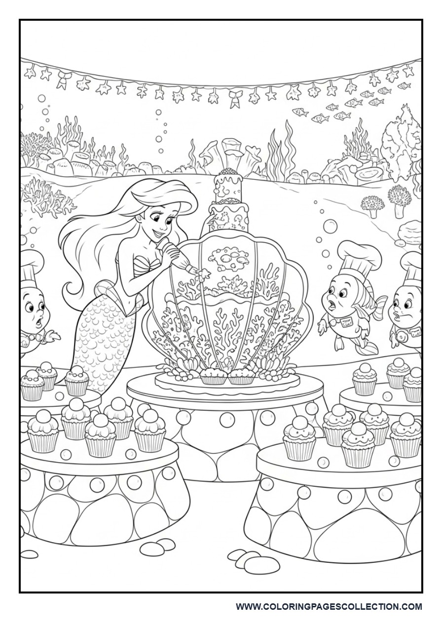 Ariel and the Mermaid Bakery Contest