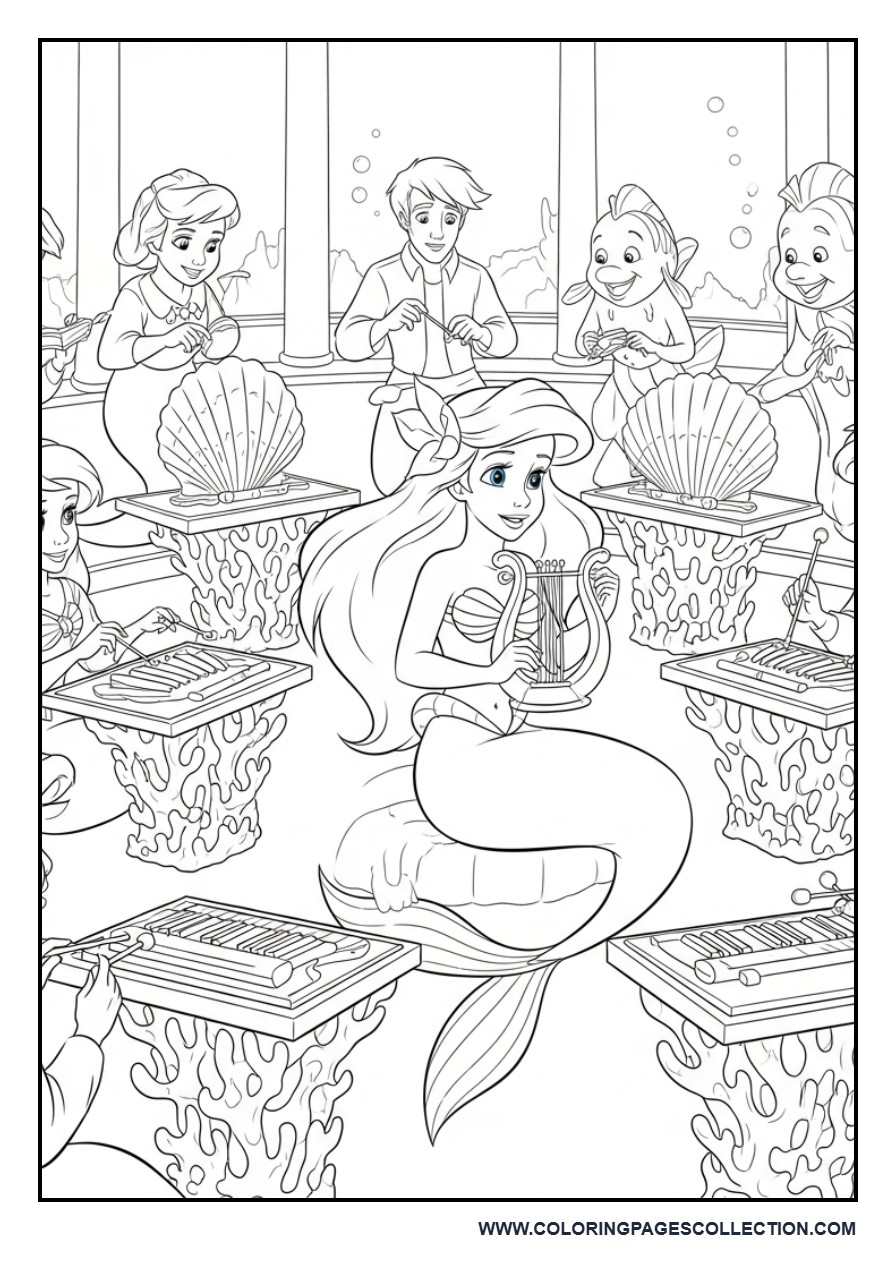 Ariel and the Mermaid Music Academy