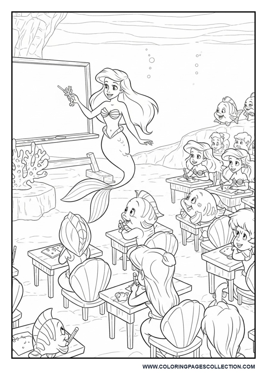 Ariel and the Mermaid School