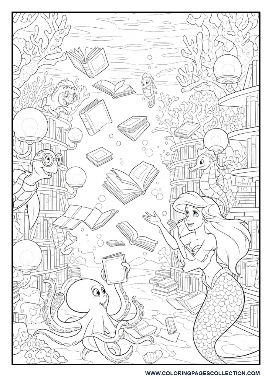 Ariel and the Ocean Bookstore