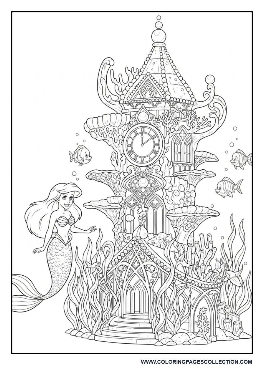 Ariel and the Ocean Clock Tower