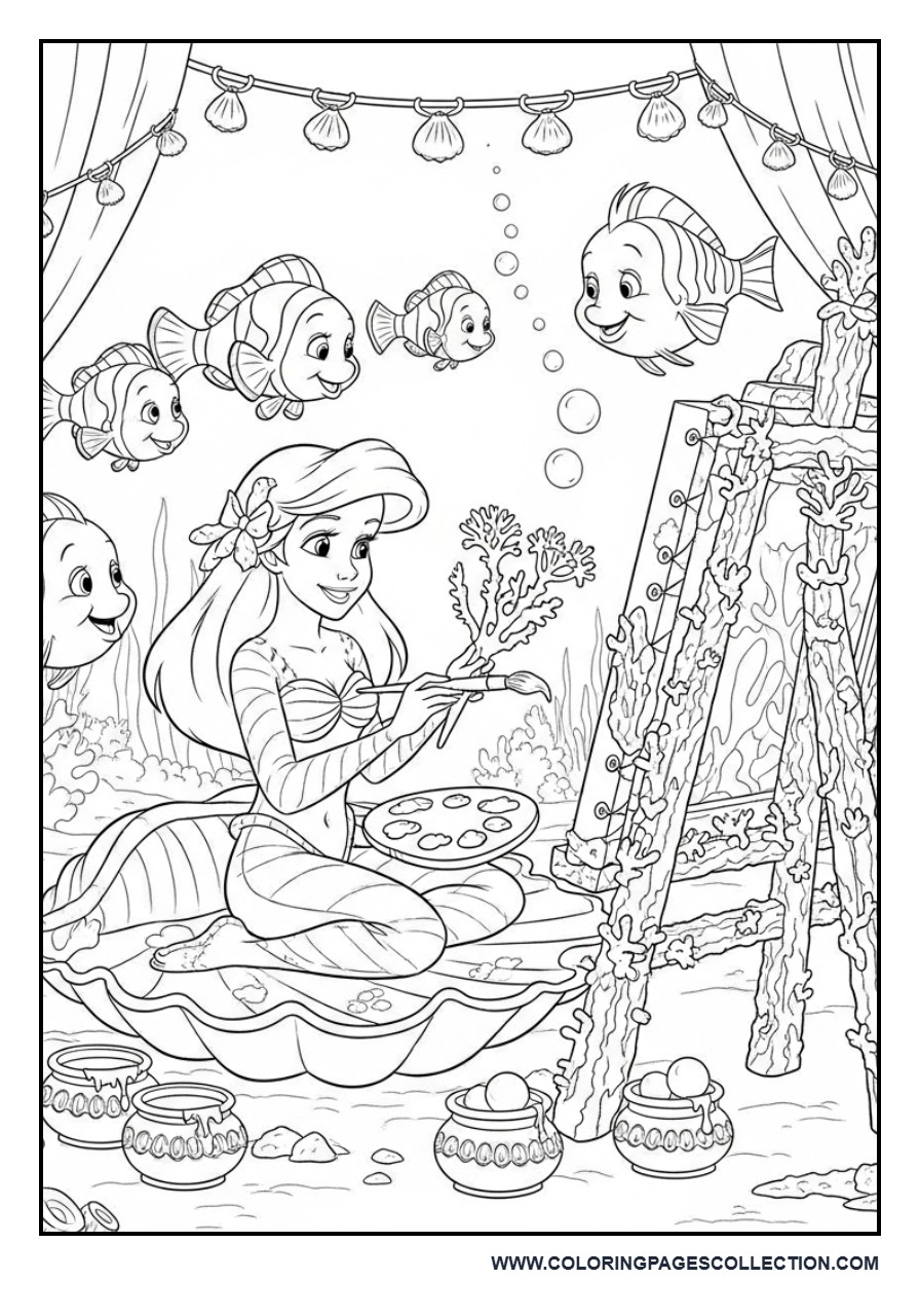 Ariel and the Underwater Art Studio