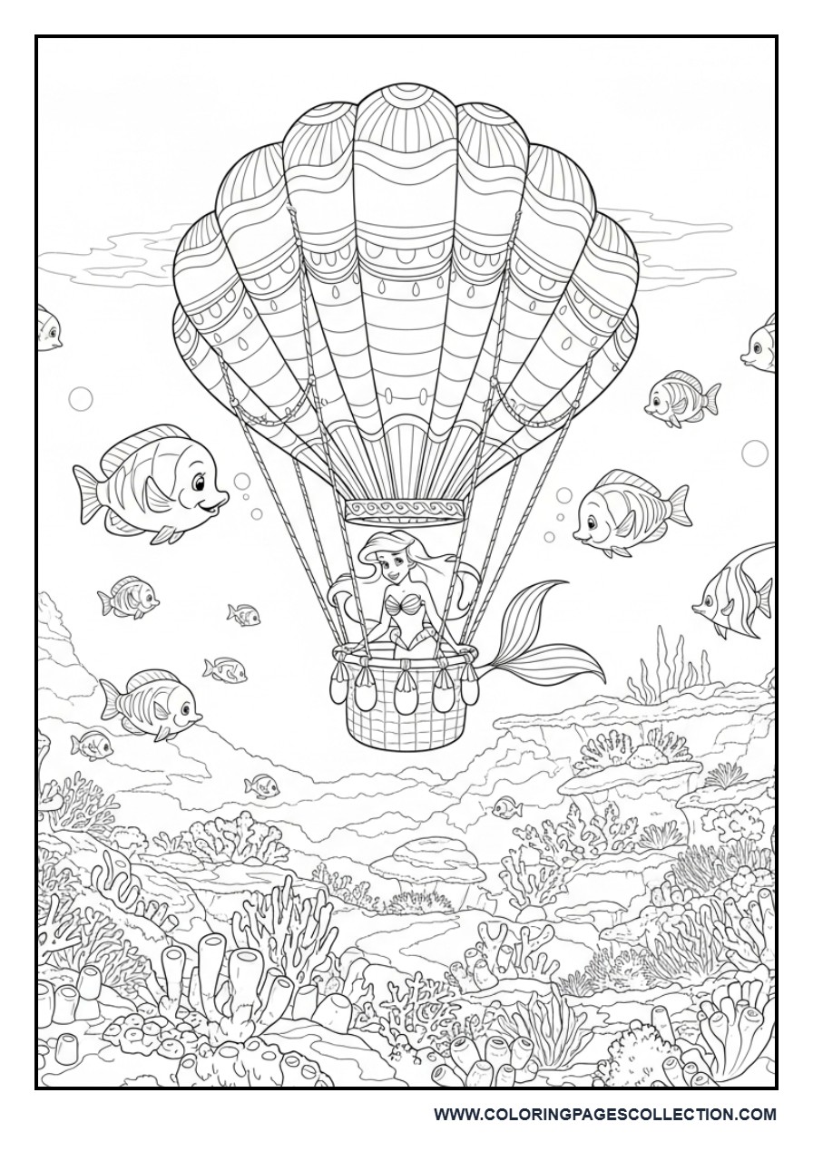 Ariel and the Underwater Hot Air Balloon