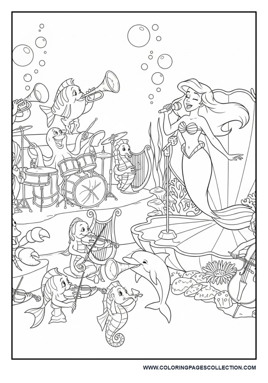 Ariel and the Underwater Music Concert