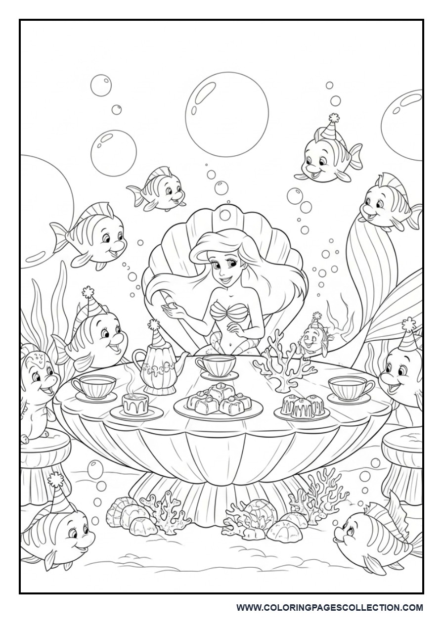 Ariel at an Underwater Tea Party