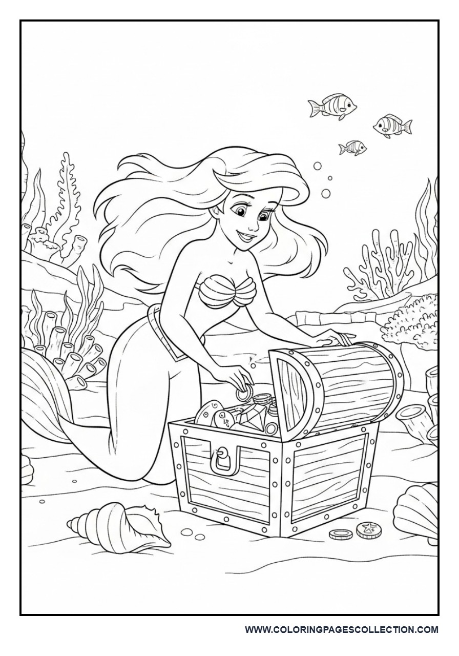 Ariel Discovering Treasure