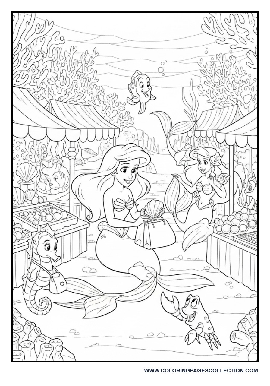 Ariel in a Mermaid Market