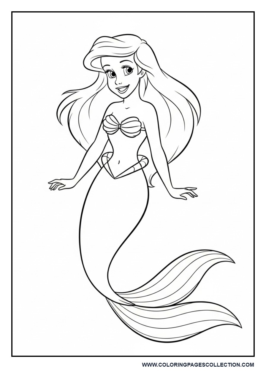 Ariel Standing Mermaid Pose