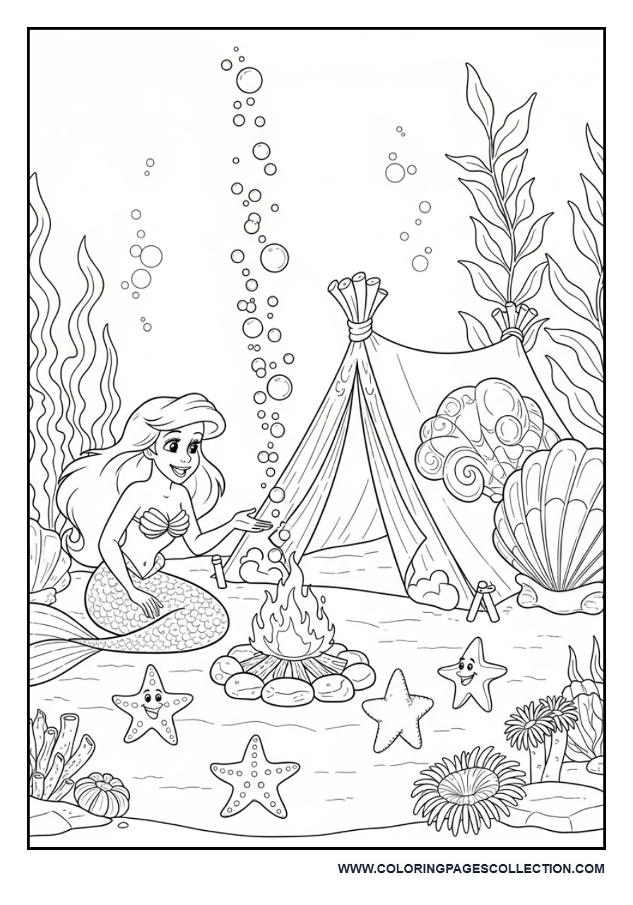 Ariel's Mermaid Camping Adventure