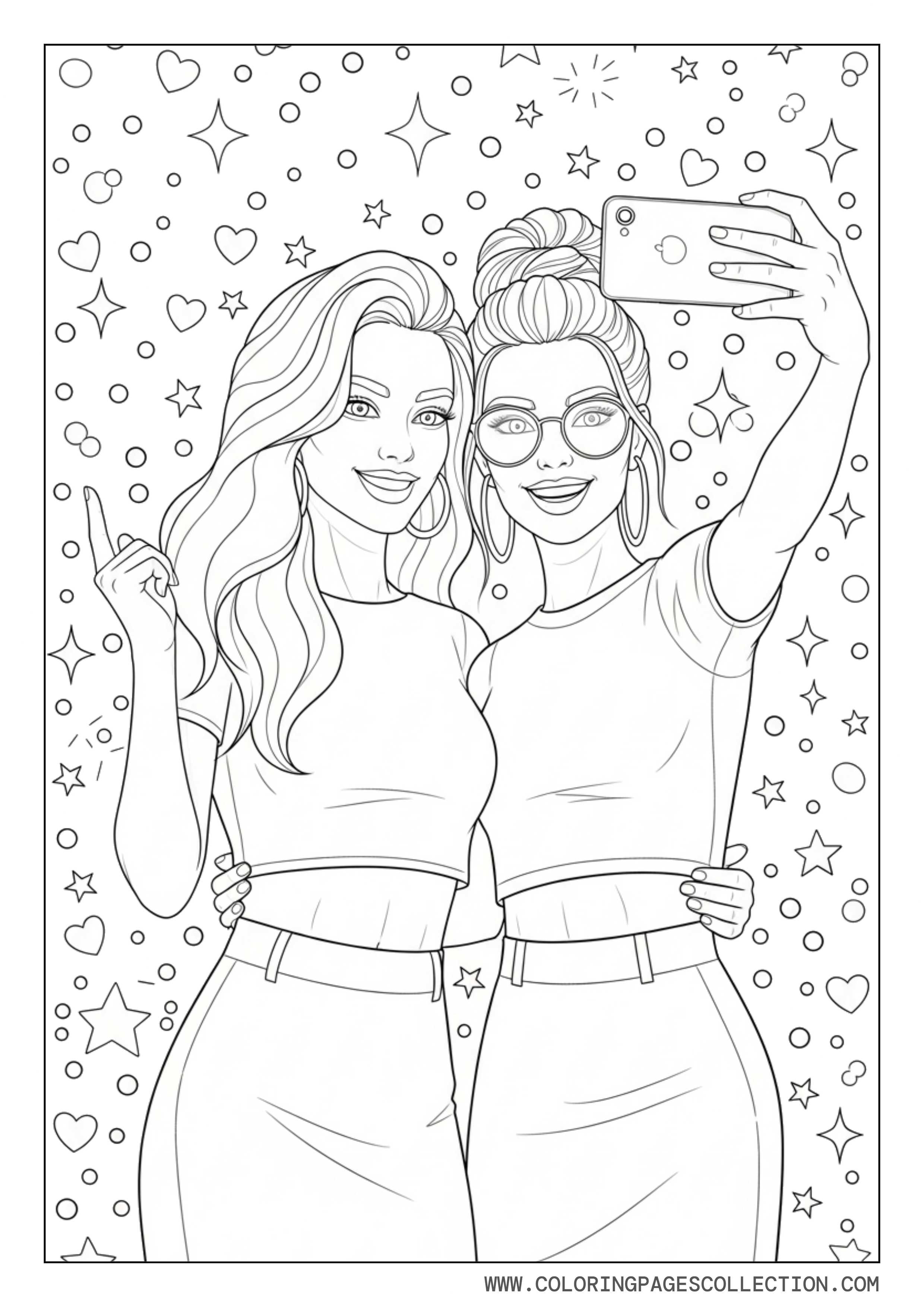 Baddie Best Friends Taking Selfie