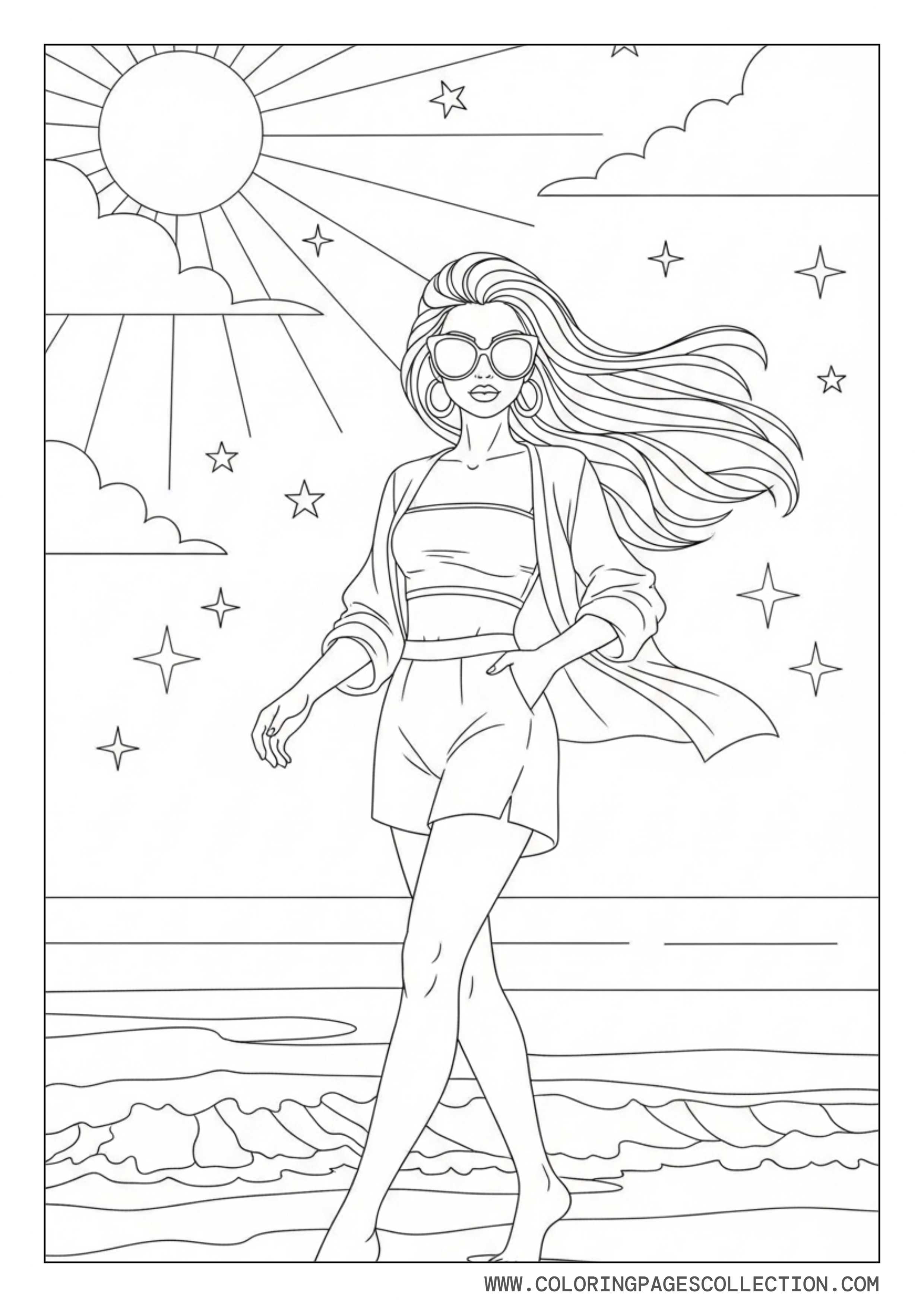 Baddie Girl at the Beach