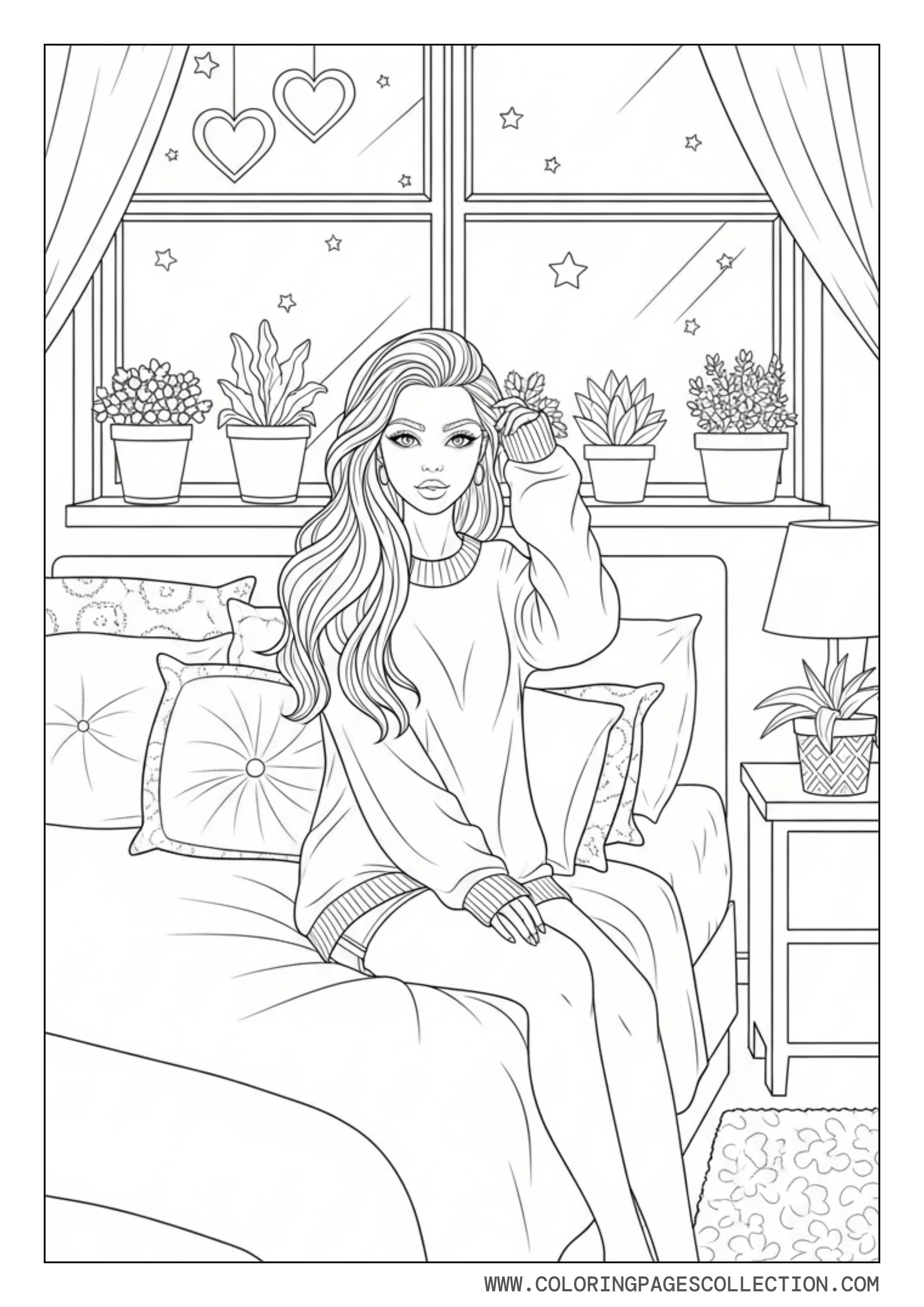 Baddie Girl in Aesthetic Bedroom