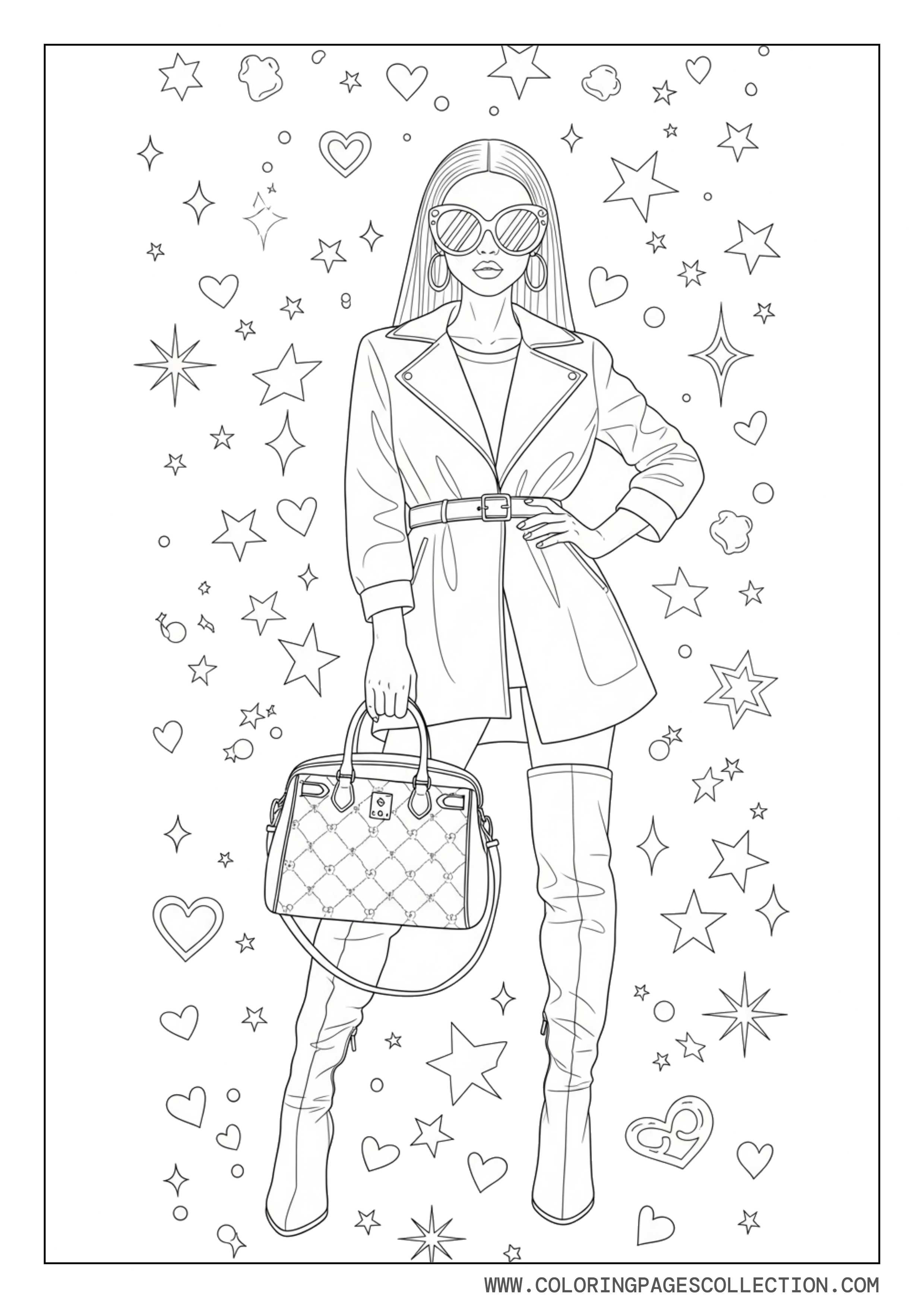 Baddie Girl with Designer Handbag