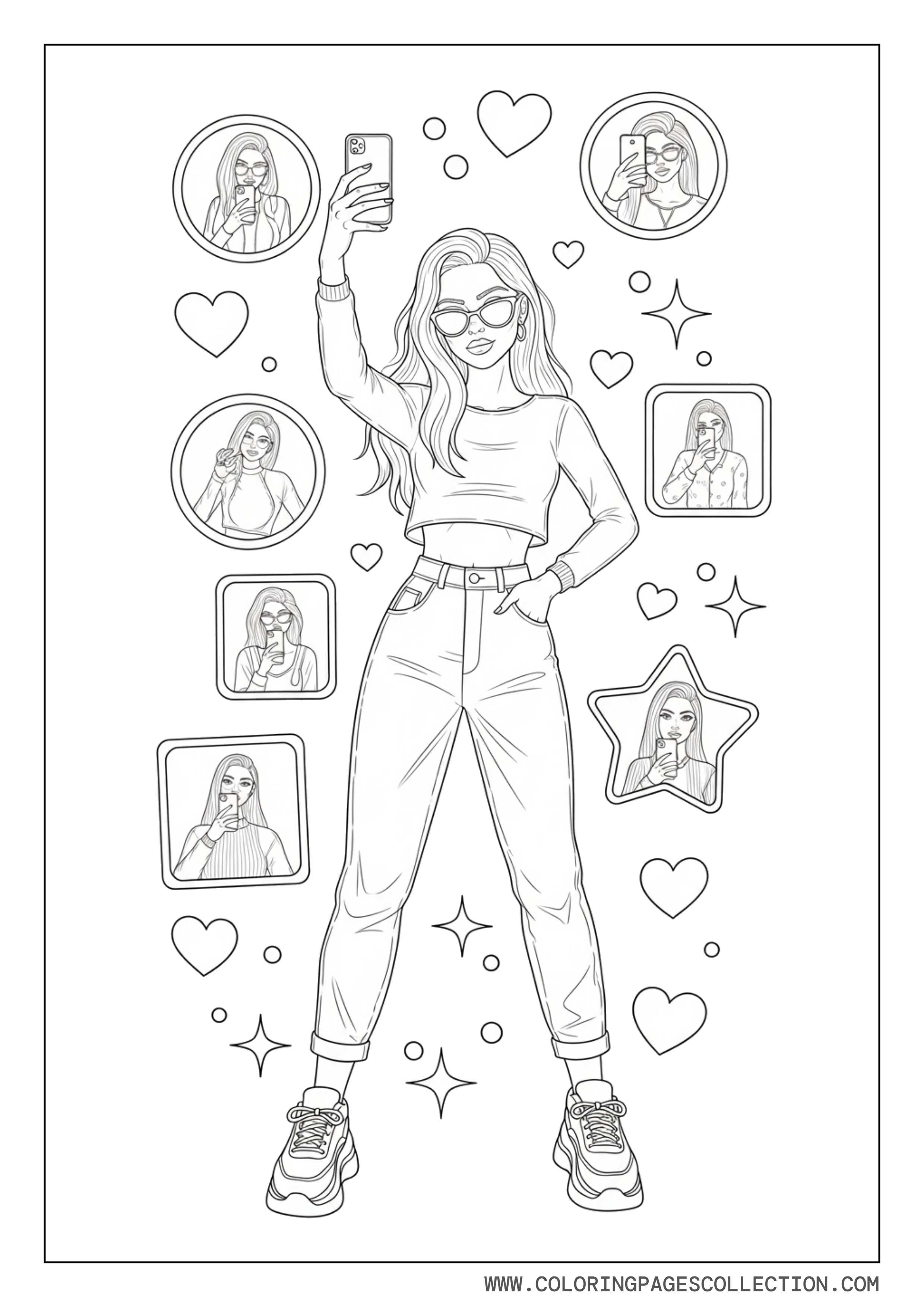 Baddie Selfie Collage