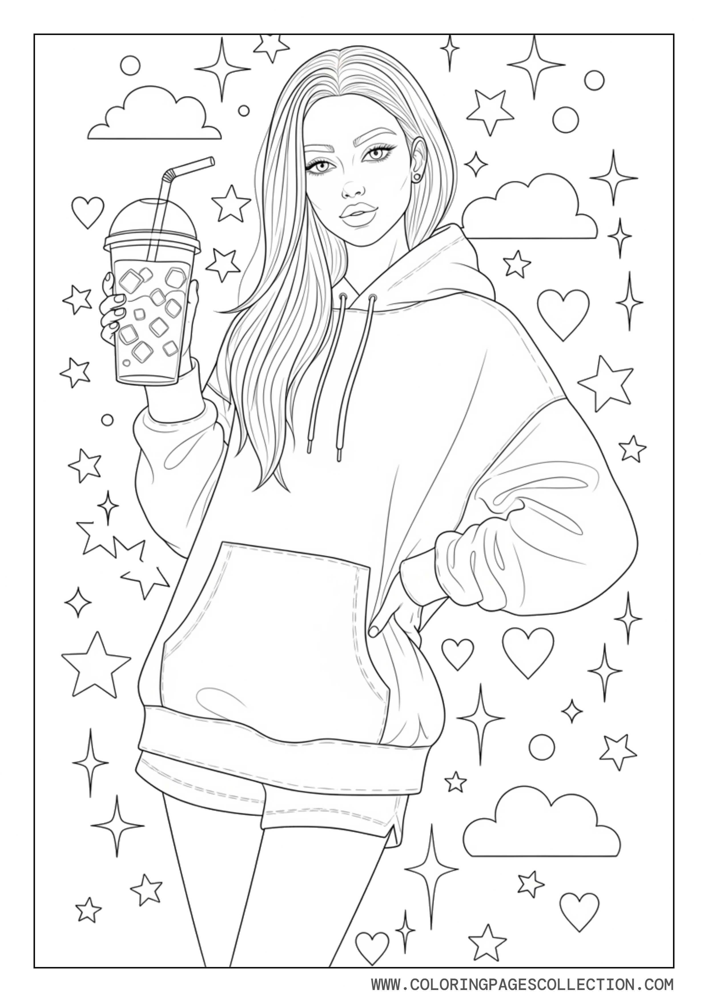 Baddie with Iced Coffee Aesthetic
