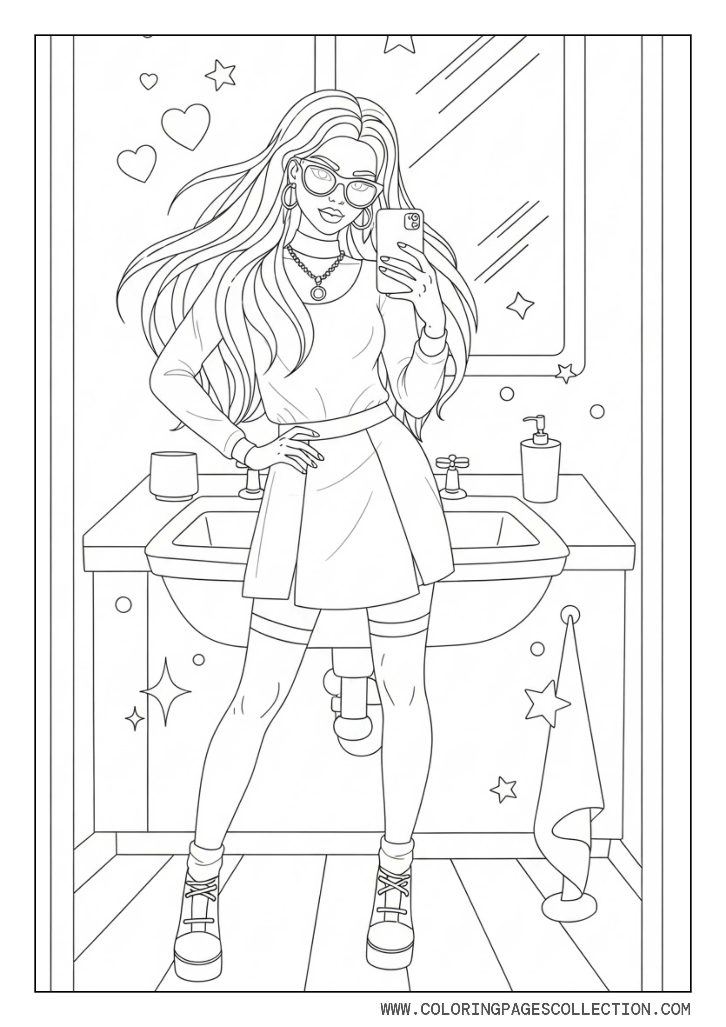 Bathroom Mirror Selfie Baddie