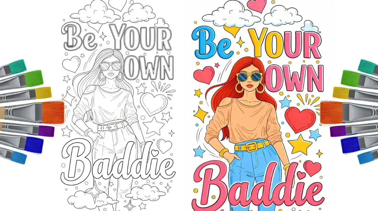 baddie coloring pages