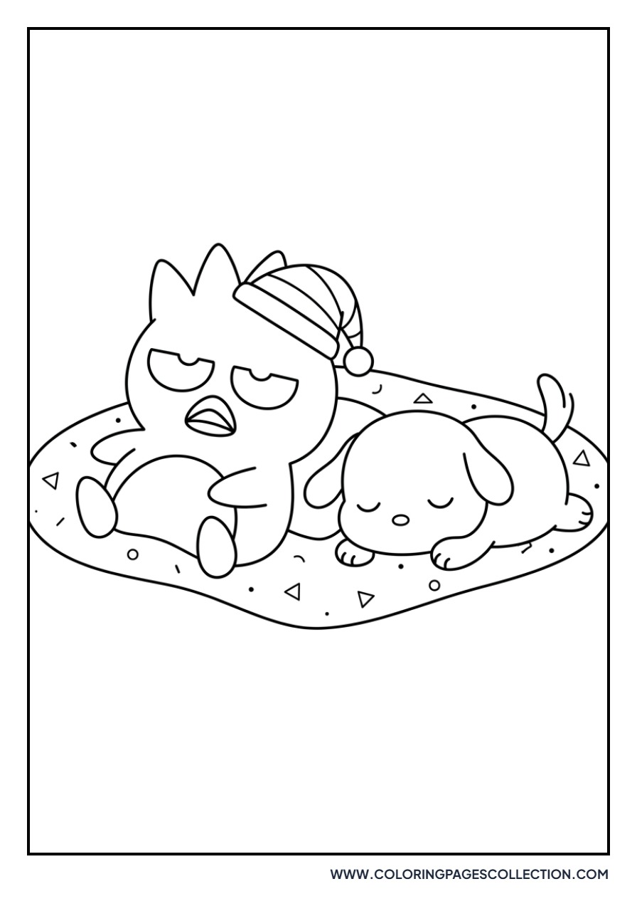 Badtz-Maru and Pochi Sleeping