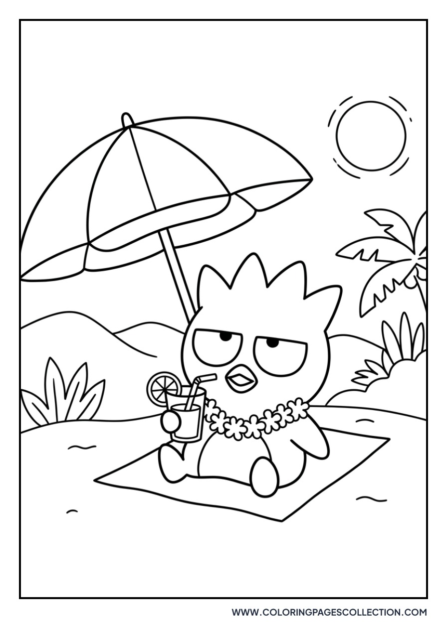 Badtz-Maru at the Beach