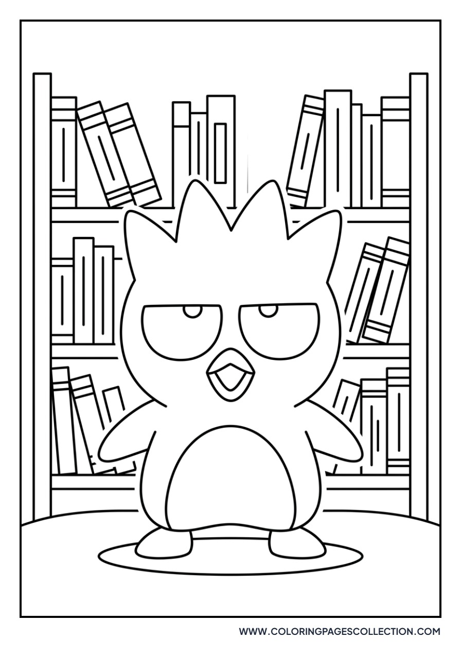 Badtz-Maru at the Library