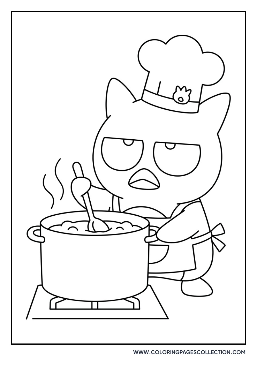 Badtz-Maru Cooking in Kitchen