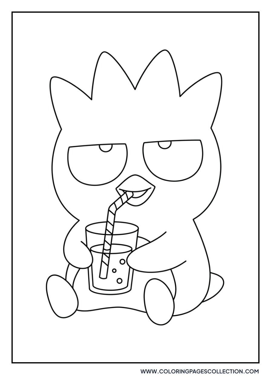 Badtz-Maru Drinking Juice