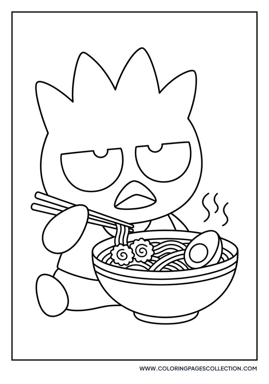Badtz-Maru Eating Ramen
