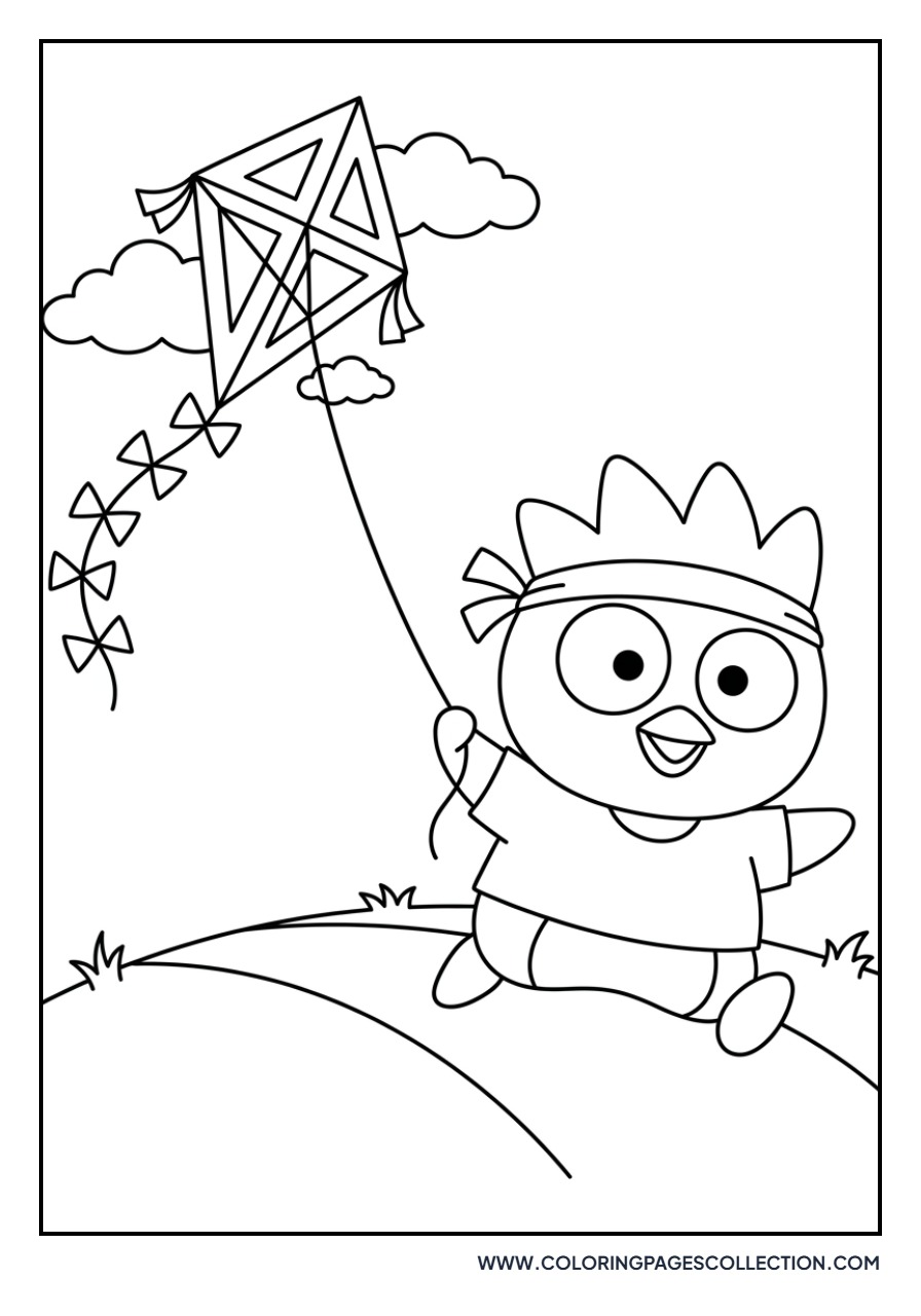 Badtz-Maru Flying a Kite