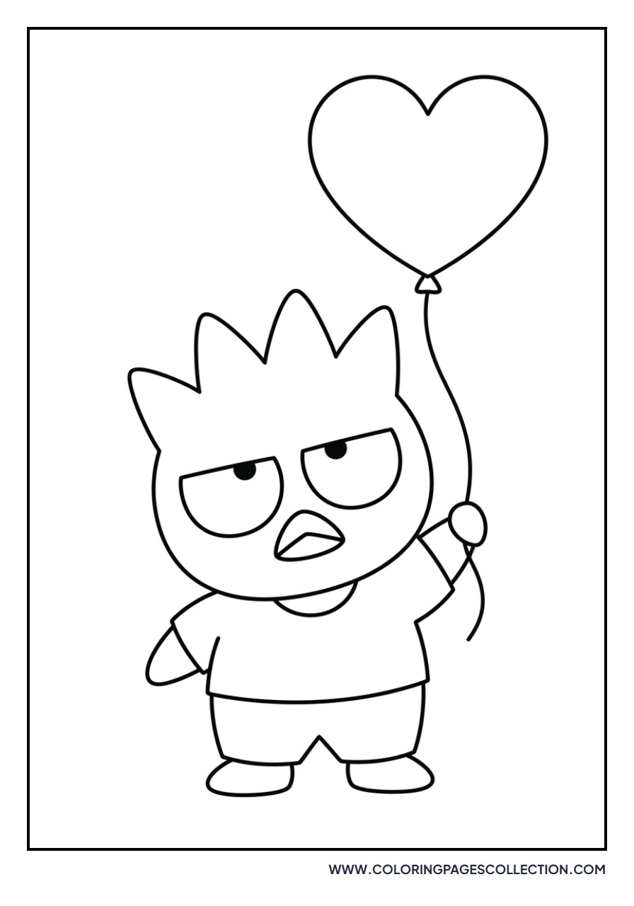 Badtz-Maru Holding a Balloon