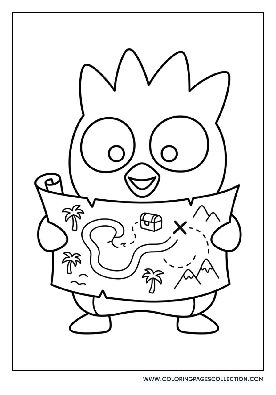 Badtz-Maru Holding a Map