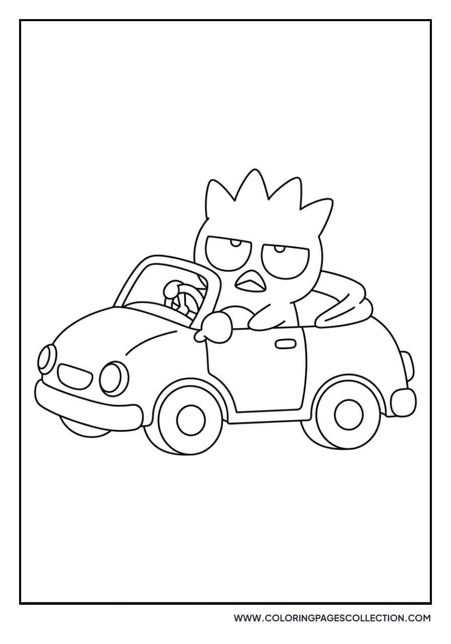 Badtz-Maru in a Car
