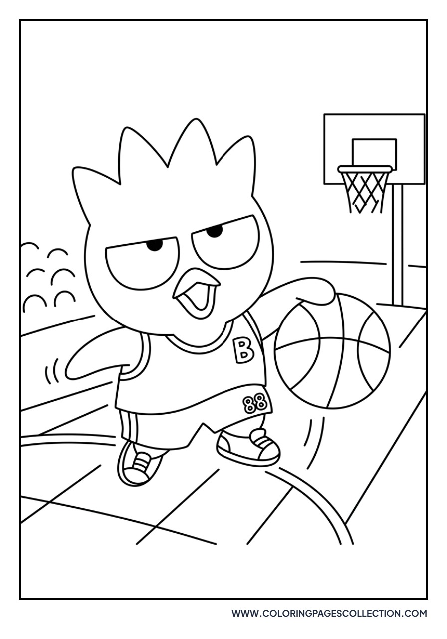 Badtz-Maru Playing Basketball