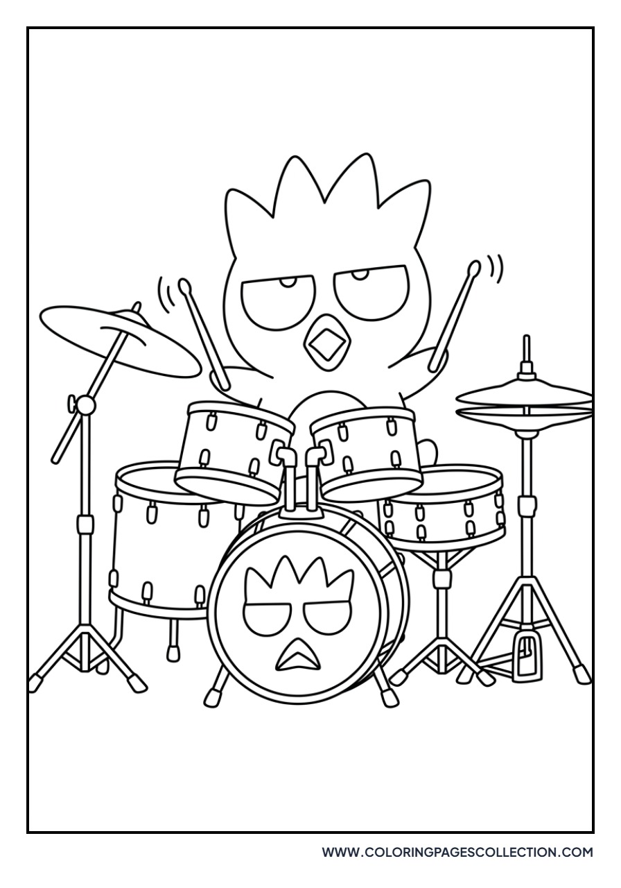 Badtz-Maru Playing Drums