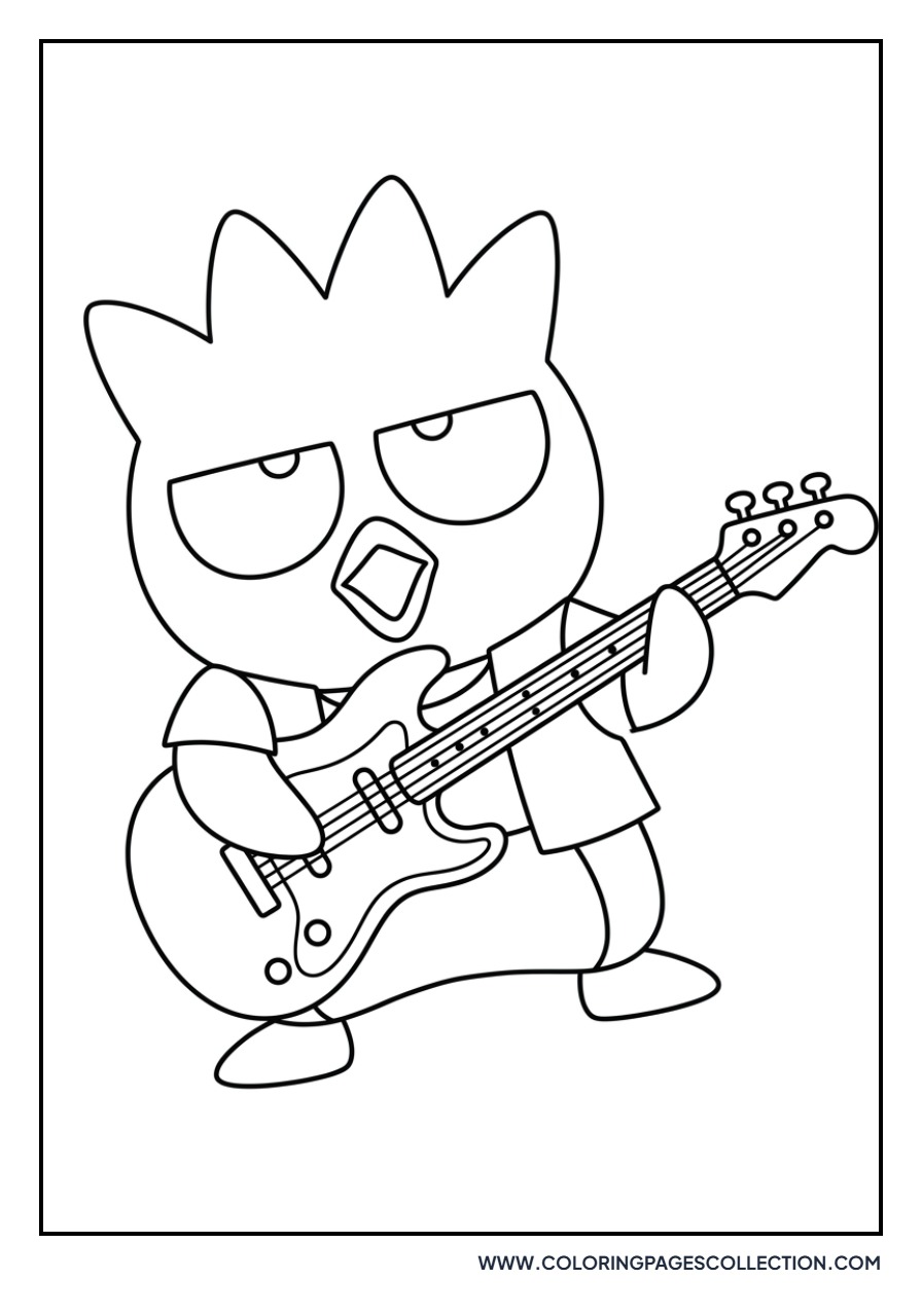 Badtz-Maru Playing Electric Guitar