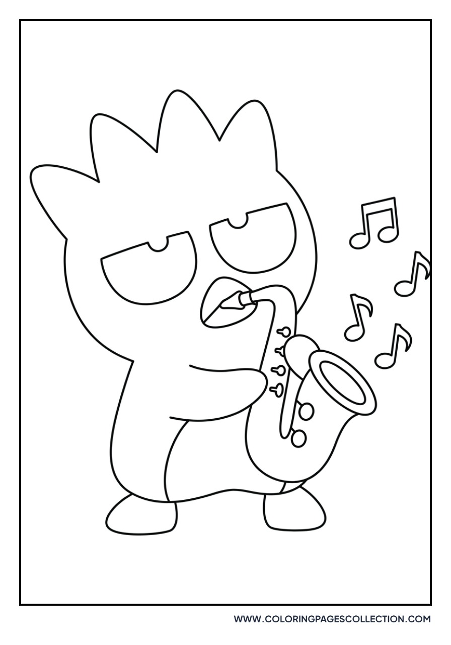 Badtz-Maru Playing Saxophone