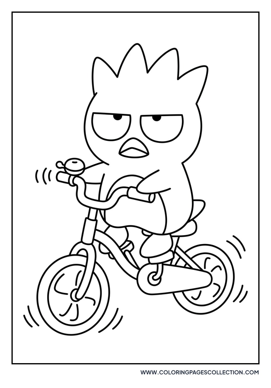 Badtz-Maru Riding a Bicycle