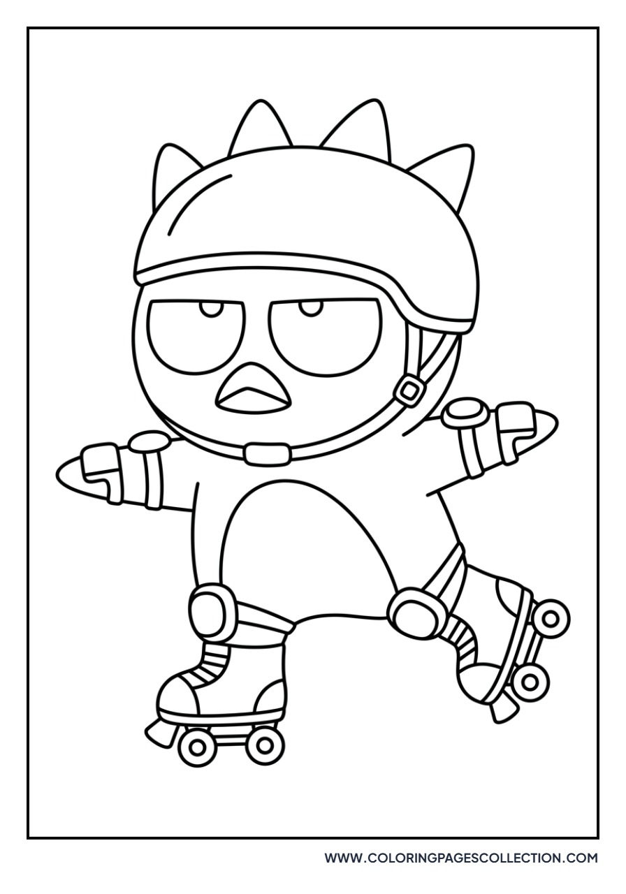 Badtz-Maru Roller Skating