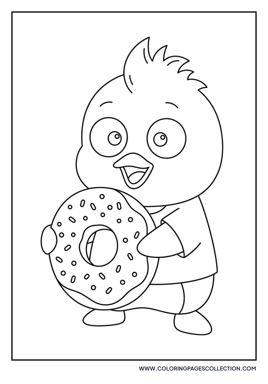 Badtz-Maru with a Large Donut