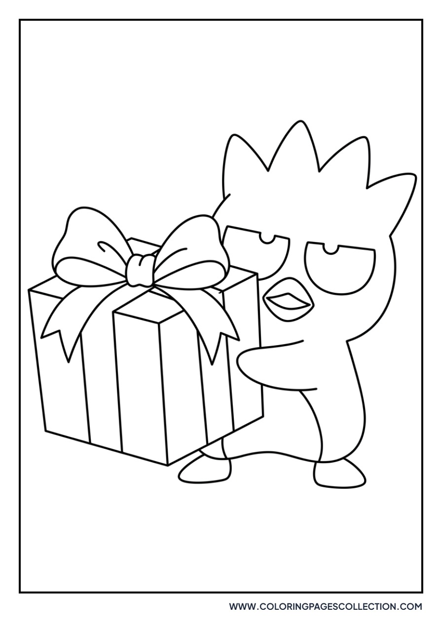 Badtz-Maru with a Large Gift