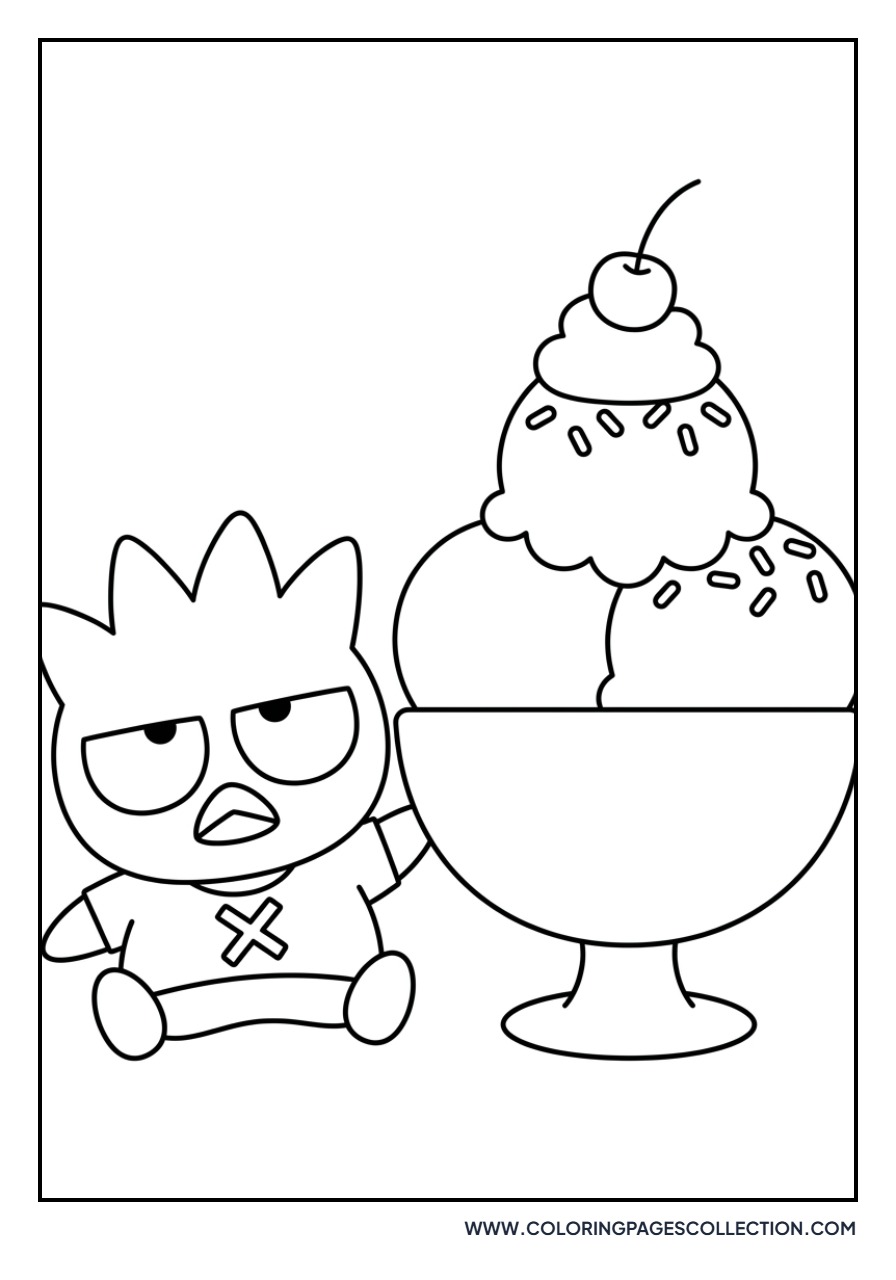 Badtz-Maru with a Large Sundae