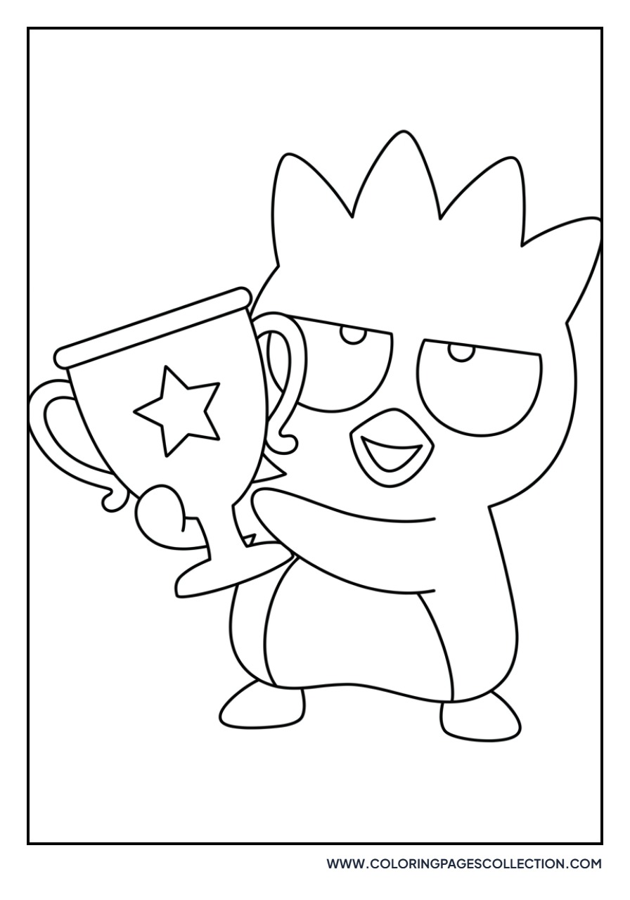 Badtz-Maru with a Trophy