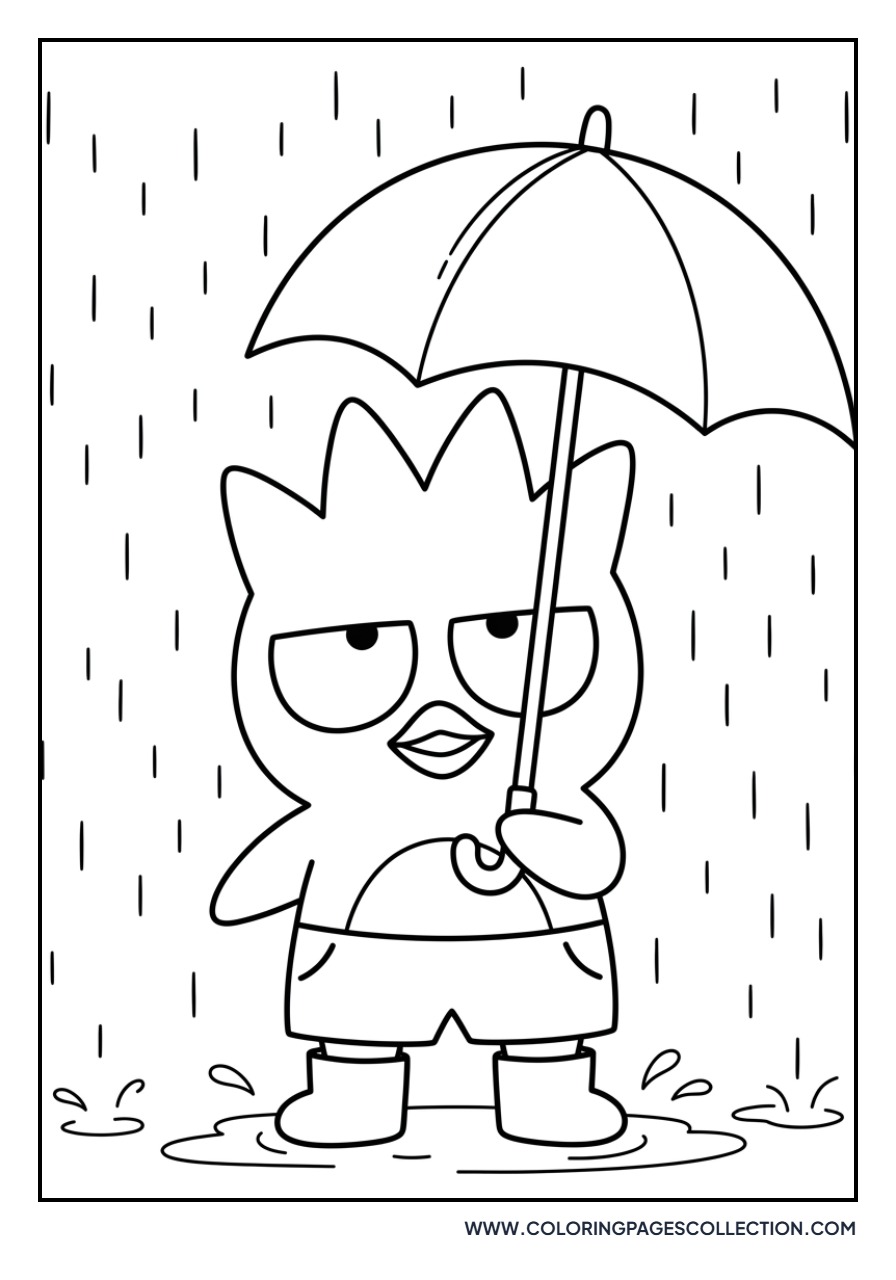 Badtz-Maru with an Umbrella