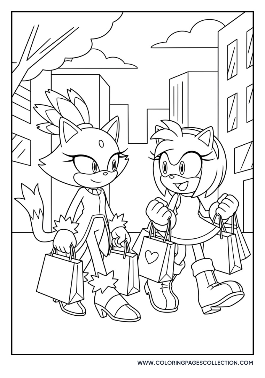 Blaze the Cat Coloring Page