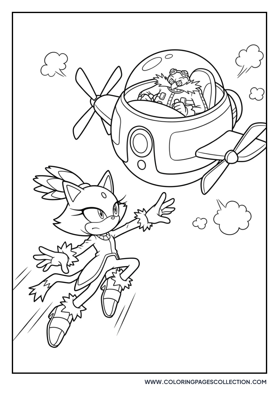 Blaze and Eggman Fight