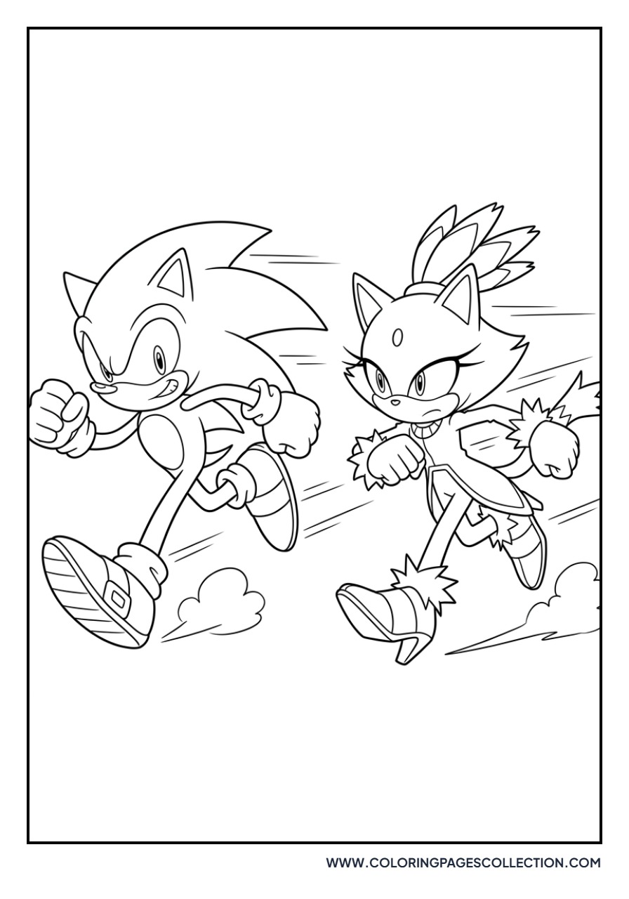 Blaze and Sonic Running